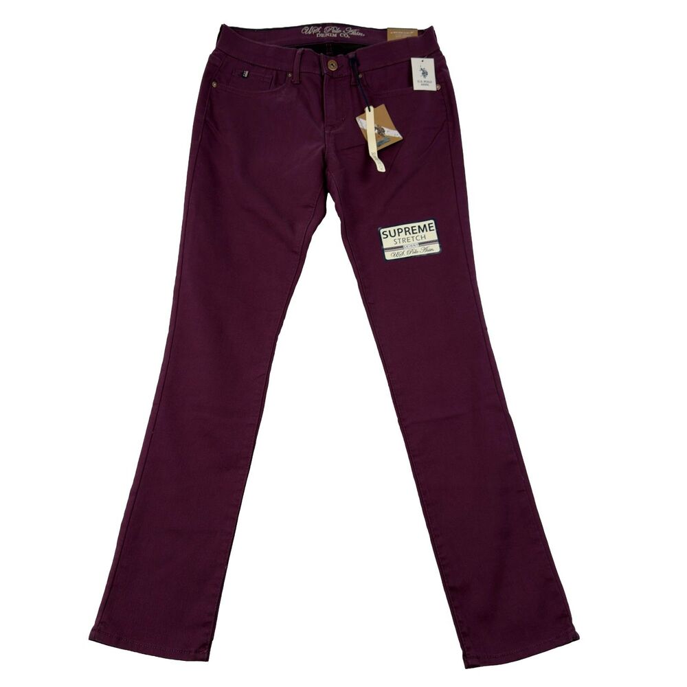 U.S Polo Assn Darlington Skinny Supreme Stretch Jeans Womens 7/8 (28x29½) Purple